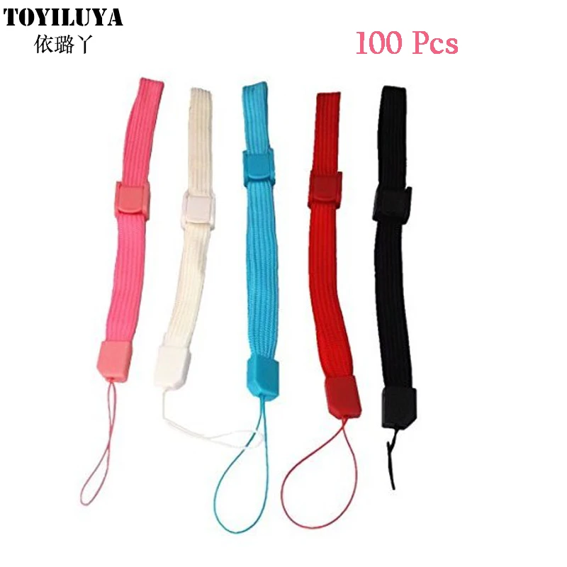 

100pcs/lot Colourful Safety Handle Wrist Strap Set For Wii WiiU/ New 3DSLL /3DS Remote Controller PS3 MOVE Strap PSVITA Game