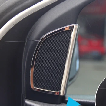 

Cotochsun stainless steel speaker trim tweeter decoration speaker stickers Case For Ford Focus 3 mk3 2012-2017 car accessories