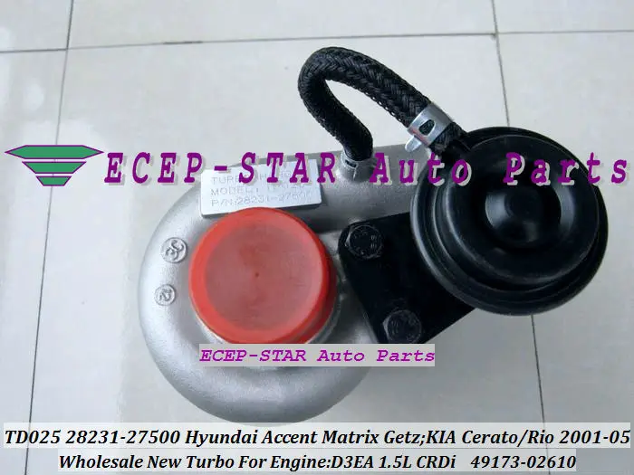 TD025 28231 27500 49173 02620 Turbo для HYUNDAI акцент Гетц Matrix KIA Cerato Rio 01 D3EA 02610 л CRDI|turbo turbocharger|turbocharger