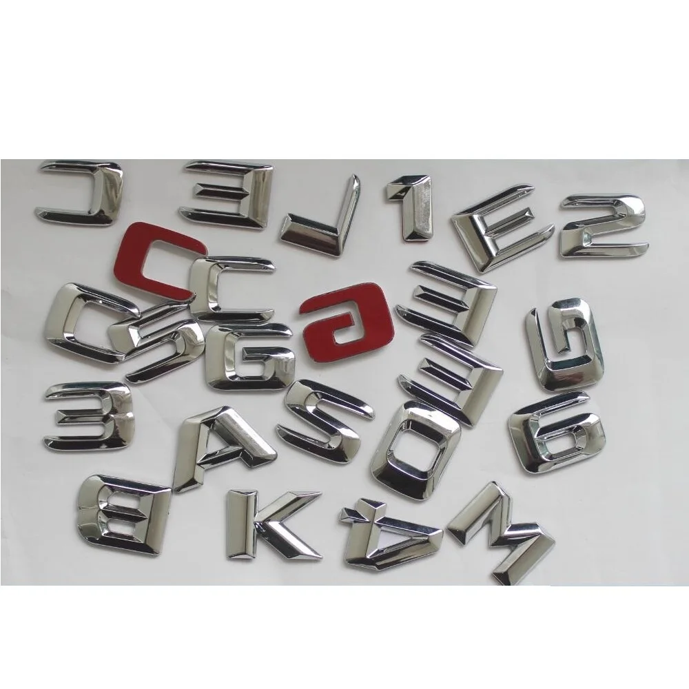 

Chrome Trunk Letters Number Emblem Emblems Badges for Mercedes Benz AMG W176 W204 W205 X117 X156 X253 W166 W212 W213 W221 W222