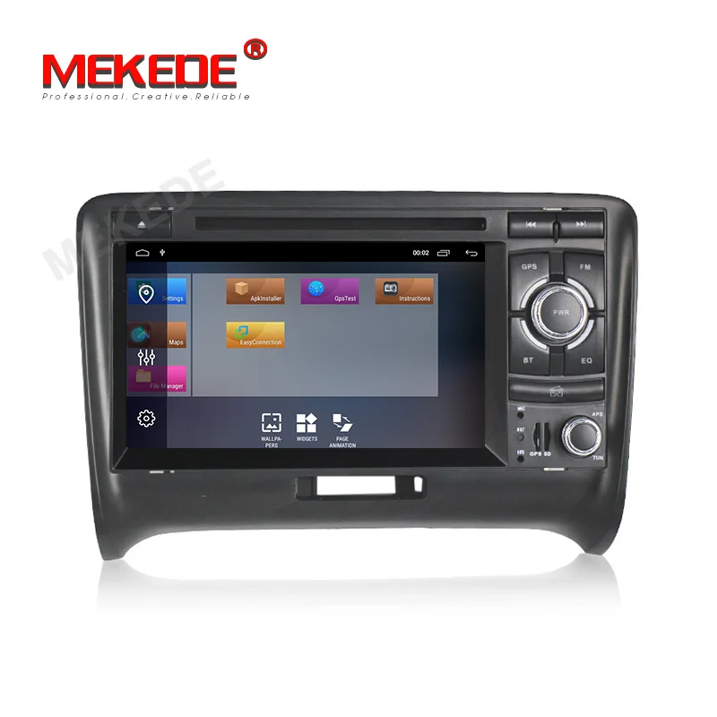 Top MEKEDE Android 9.1 2G RAM 32G ROM Car GPS DVD auto radio player For Audi  TT MK2 8J 2006-2012  Radio GPS WIFI BT free 16G card 2