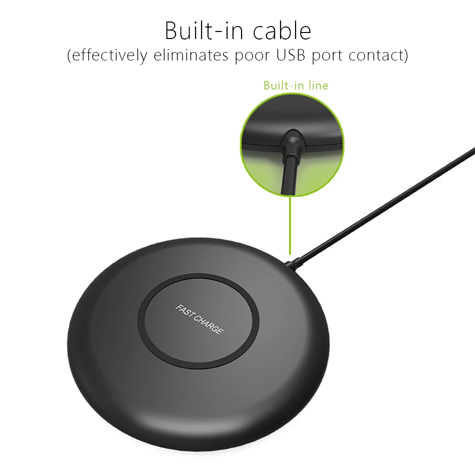 !ACCEZZ 7.5W Fast Qi Wireless Charger For iPhone X 8 8 Plus 10W Waterproof Quick Charging For Samsung Galaxy S8 S9 Plus S7 Edge (8)