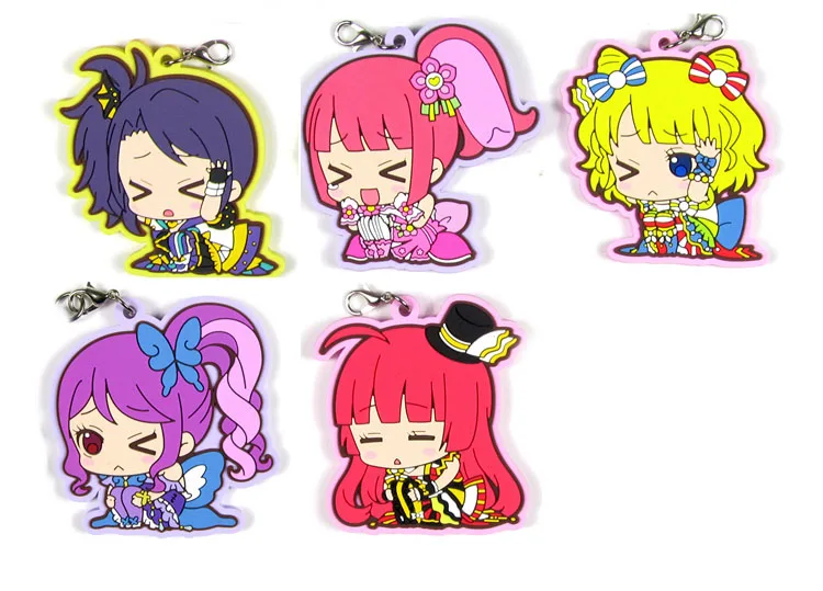 

Pripara/Pretty Paradise Anime keychain Manaka Laala/Minami Mirei/Hojo Sophy/Dorothy West/Rubber strap/mobile phone charms