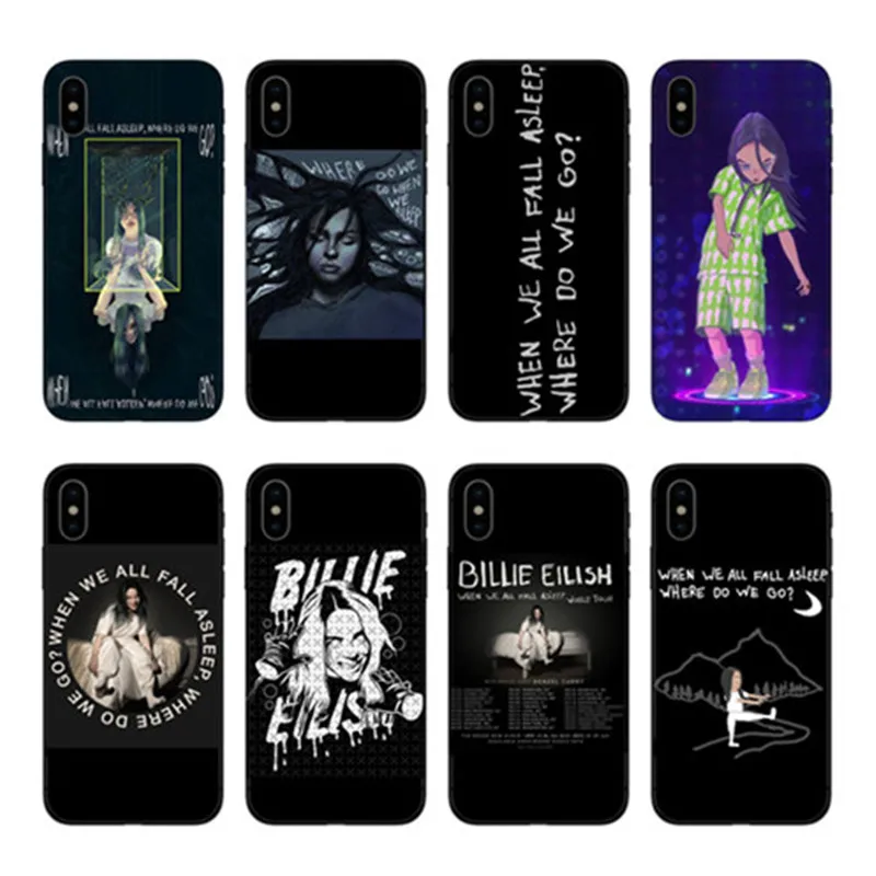 

Billie Eilish When We All Fall Asleep, Where Do We Go TPU for iphone X 4 4S 5 5C 6S 6 7 8 XR XS Plus MAX