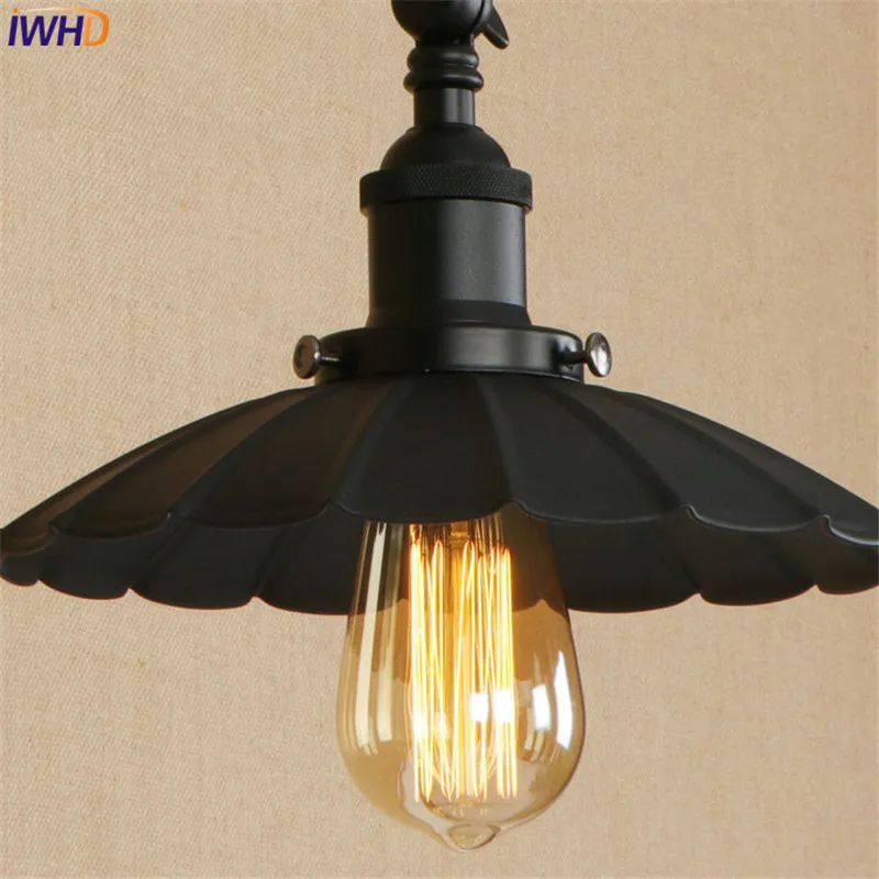 Черный Ретро винтажный светодиодный настенный светильник Edison Wandlamp Свинг