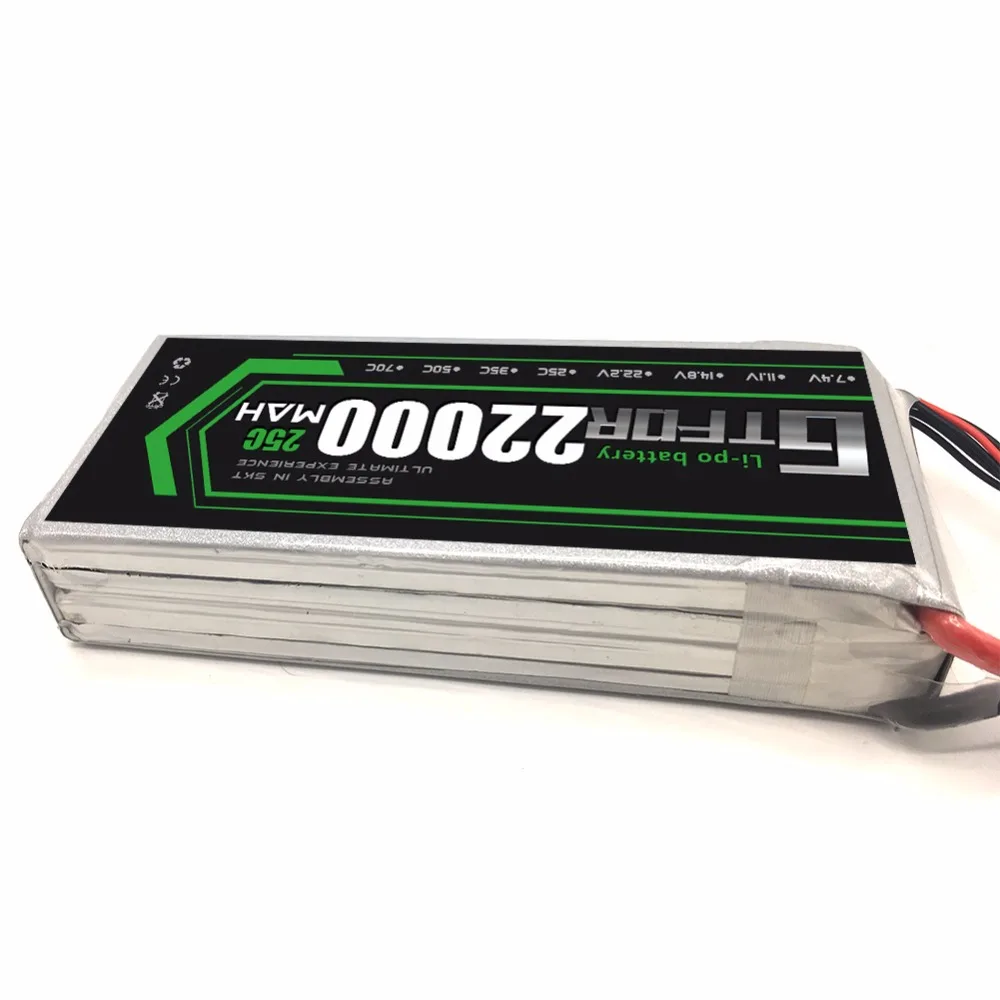 GTFDR Power Lipo Battery 14 8 V 22000mAh 4s 25C EC5 Plug Batteries для квадрокоптера UAV дроны Радиоуправляемый