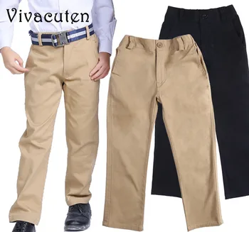 

New Spring Autumn Kids Pants for 3-18T Boys Girls Solid Cotton Pants Teens Clothing Leisure Children School Teens Trousers H107