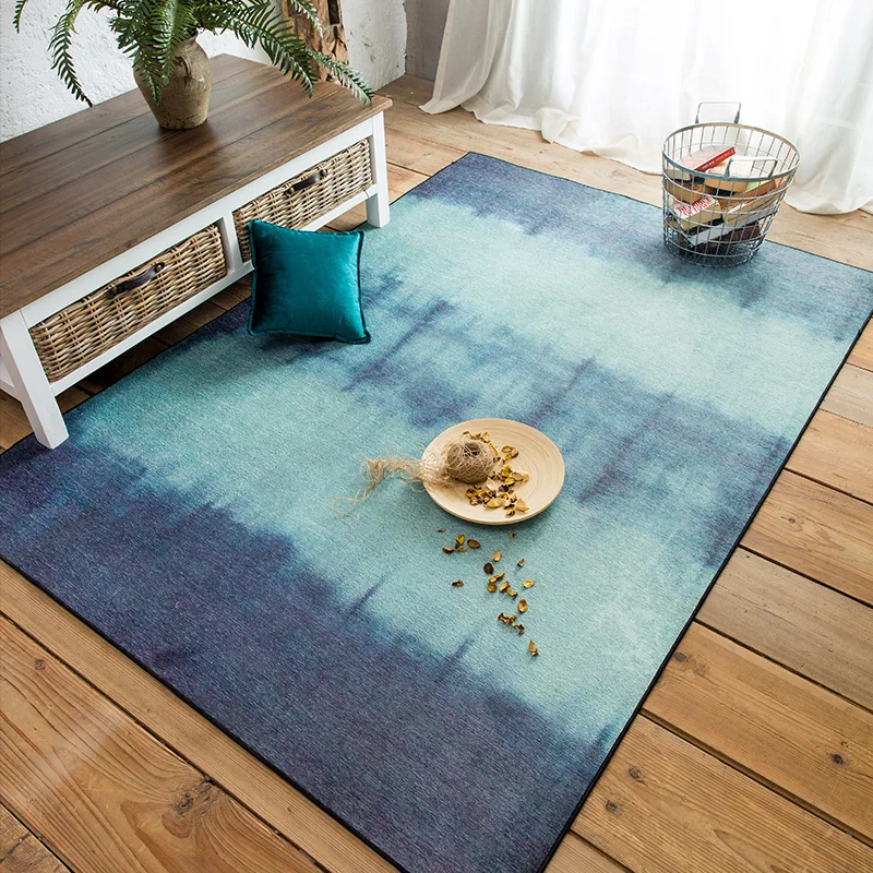 

WINLIFE 200*300cm New Japanese Simple Carpet Blue Creative Living Room Bedroom Door Rus Glabrous Romantic Luxurious Carpets