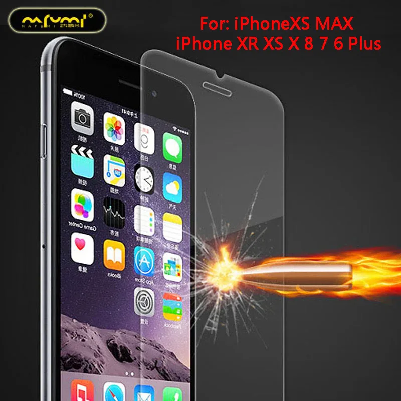 NAFUMI high quality Tempered glass for iphone 6 6s 7 7 plus 8 8plus iphone 7 screen protector Toughened glass for iphone 7 X 6