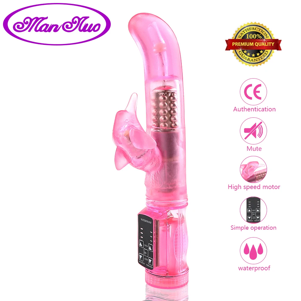 12 Speeds Vibration & Rotation Rabbit Vibrators Female Masturbator G Spot Vibrator Massager, Women Adult Sex Product