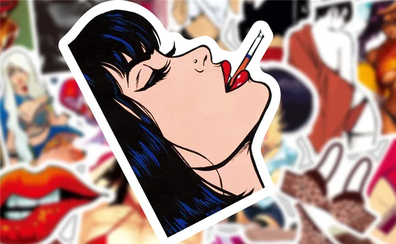 sexy anime girl adult stickers pack  (12)