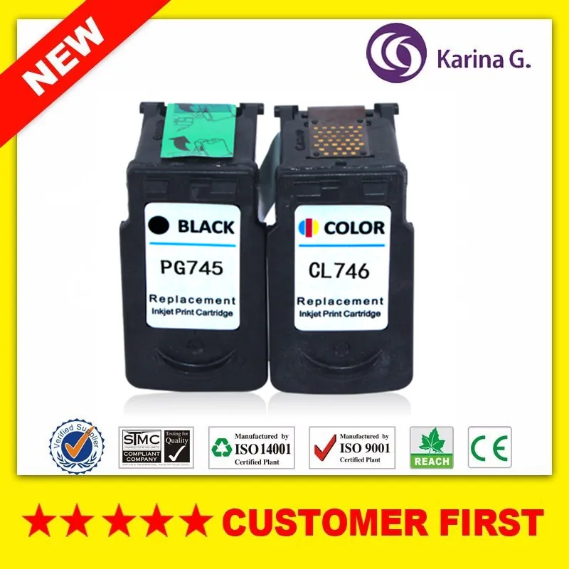 

1Set Remanufactured ink cartridge for CANON PG745 CL746 for Canon Pixma MG2740 MG2570 MG2970 IP2870 IP2872 For PG 745