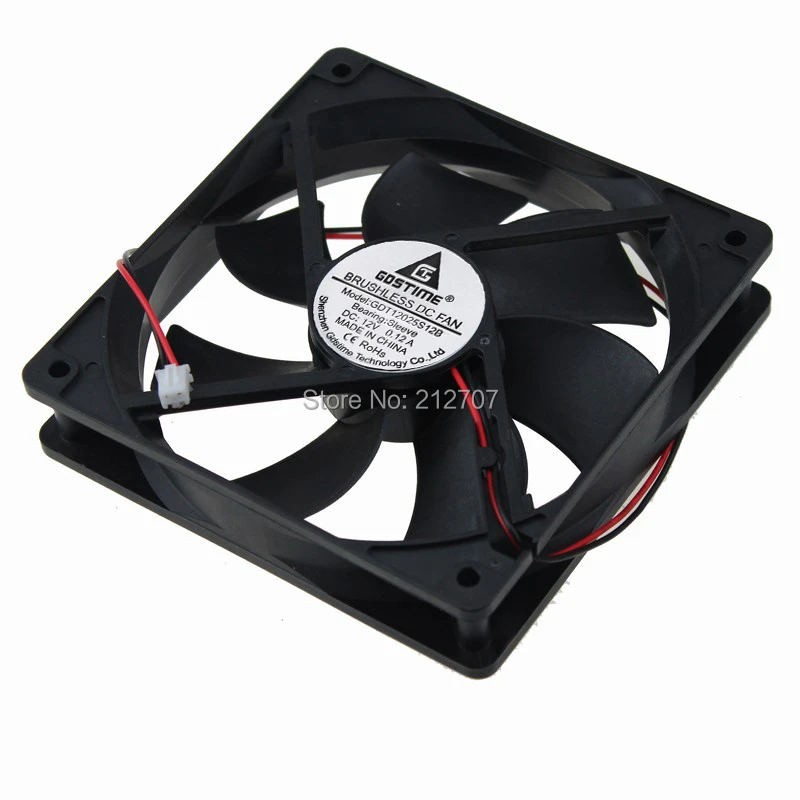 25mm 12V 2-Pin 0.5A 120x120x25mm Hydraulic DC Brushless Cooling Fan NEW! 120mm