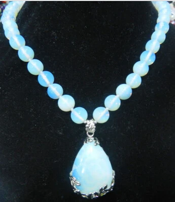 

FREE SHIPPING>>>@@ > N3808 10mm Sri Lanka 25x35mm Moonstone Gems Pendant Necklace 18'