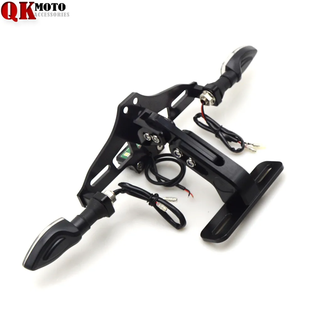 

Motorcycle License Plate Bracket Licence Holder Frame Number Plate License Plate light For Yamaha FZ6 FAZER FZ6R FZ8 MT07 R3 R6
