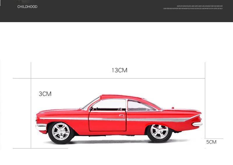 1: 32 advanced alloy car models,high simulation Chevrolet 1961 IMPALA vehicles model,metal diecasts,toy vehicles,free shipping