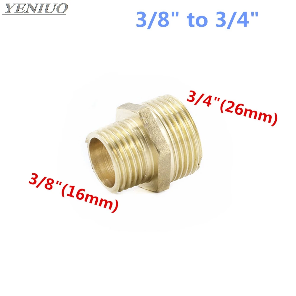 Латунную трубку Пневматический фитинг 1/" 1/4" 3/" 1/2" 3/" 1" BSP Мужской X Мужской изменения шестигранный ниппель трубы разъем адаптера Муфта - Цвет: 03-06