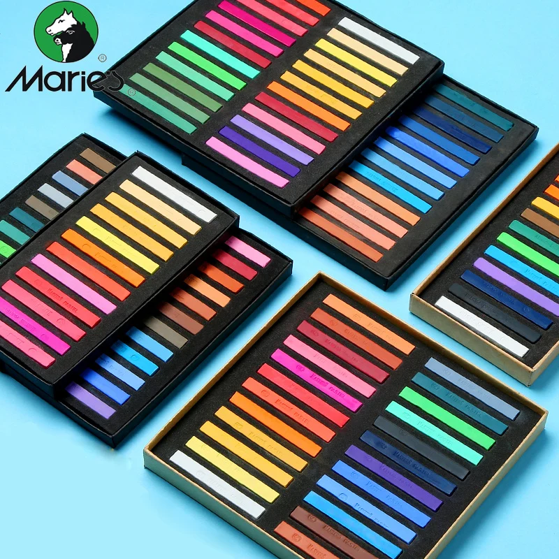 

Marie's 12/24/36/48 Colors Painting Crayons Soft Pastel Set Art Drawing Set Chalk Color Crayon Brush Stationery For Kids Student