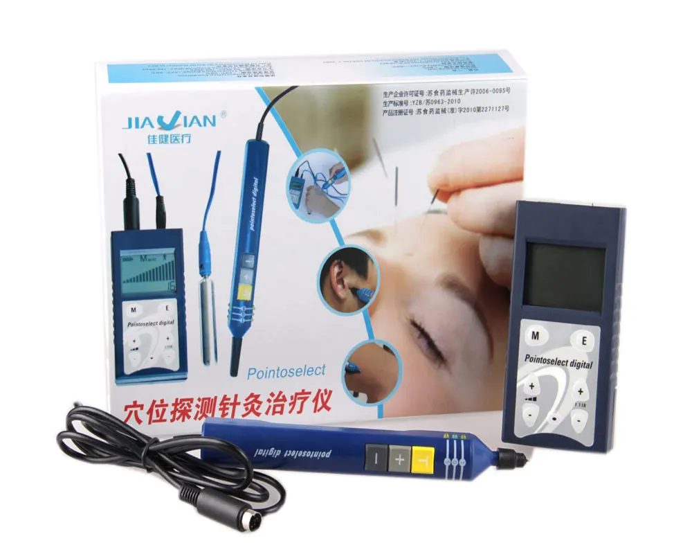 

Digital point finder for auricular and body acupuncture with integrated PuTENS Pulse stimulation with LCD display