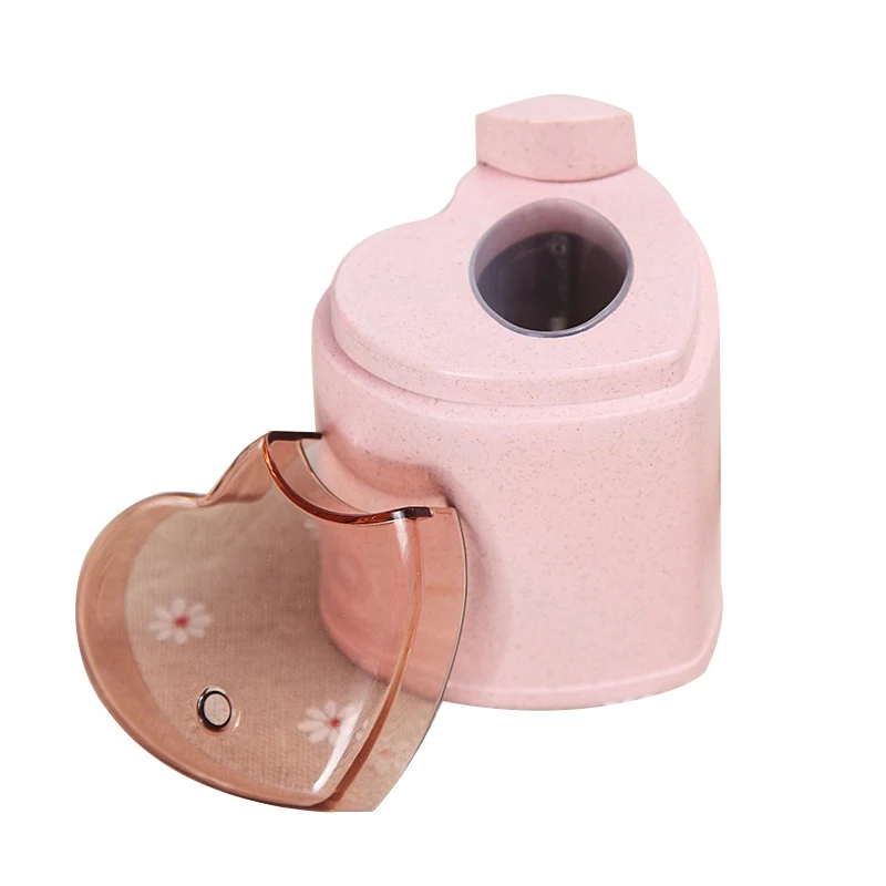 Automatic Toothpick Holder Container Wheat Straw Household Table Storage Box Dispenser Multiple Colors Heart-shaped or square | Дом и сад