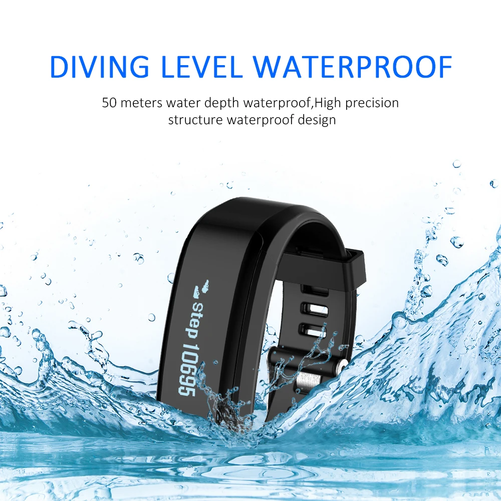 Waterproof smart wristband with 0.91inch OLED display 230mAh battery charging bluetooth 4.0