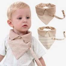Многофункциональные детские слюнявчики могут добавить пустышку уникальная полоса треугольник хлопок слюнявчик полотенце слюнявчик Двусторонняя может использовать
