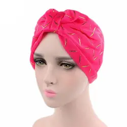 Элегантный шифон сезон: весна–лето дышащая индийской Стиль Шапки шапочки платок Кепки для Для женщин Laides FS0361