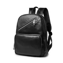 2016 new arrival men backpack leather schoolbag men s travel bags rucksack 2016 fashion Daily backpack