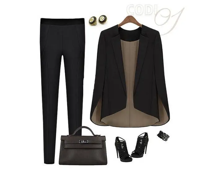 Модные новые женские одноцветное пальто Тонкий костюм черная куртка взлетно посадочной полосы шаль накидка Блейзер xxl