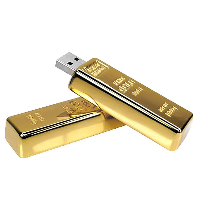 Usb флэш-накопитель 64 ГБ золото металл USB 2.0 Pen Drive Key 64 ГБ Тип высокое Скорость флешки мини flash drive Memory Stick