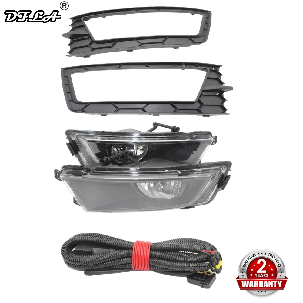 

For Skoda Octavia A7 Sedan Octavia A7 Combi 2013 2014 2015 2016 2017 Car-styling Fog Light Fog Lamp + Wire + Lower Grille Cover