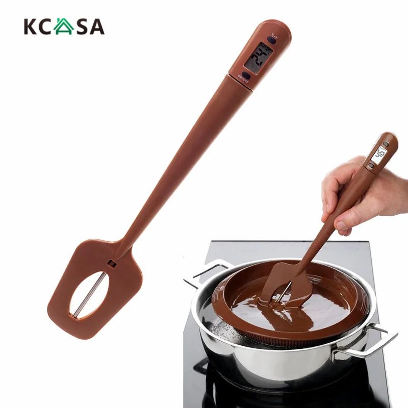 KCASA KC-SN04, силиконовая лопатка-скребок, Длинный зонд, цифровой термометр для еды, шоколада, инструменты для выпечки, кухонные гаджеты