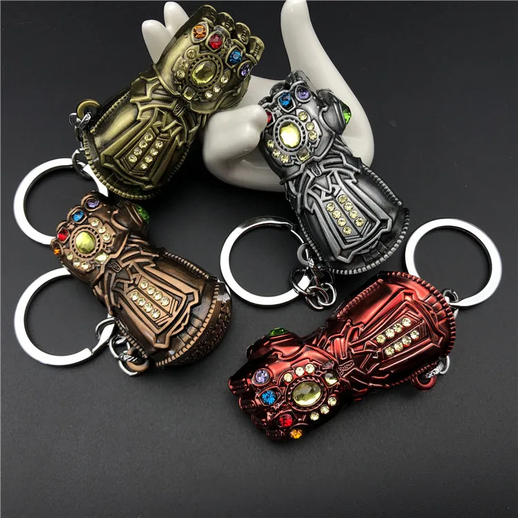Marvel Avengers 4 Infinity War брелок танос перчатка Модель брелок для ключей на цепочке и женский подарок брелок модная игрушка фигурки для хобби