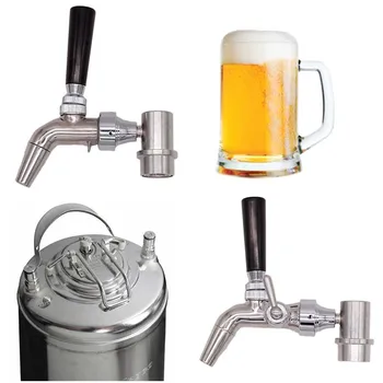 

304 Stainless Forward Sealing Faucet with Stainless Ball Lock Quick Disconnect For Cornelius Keg Homebrew Kegging Kit