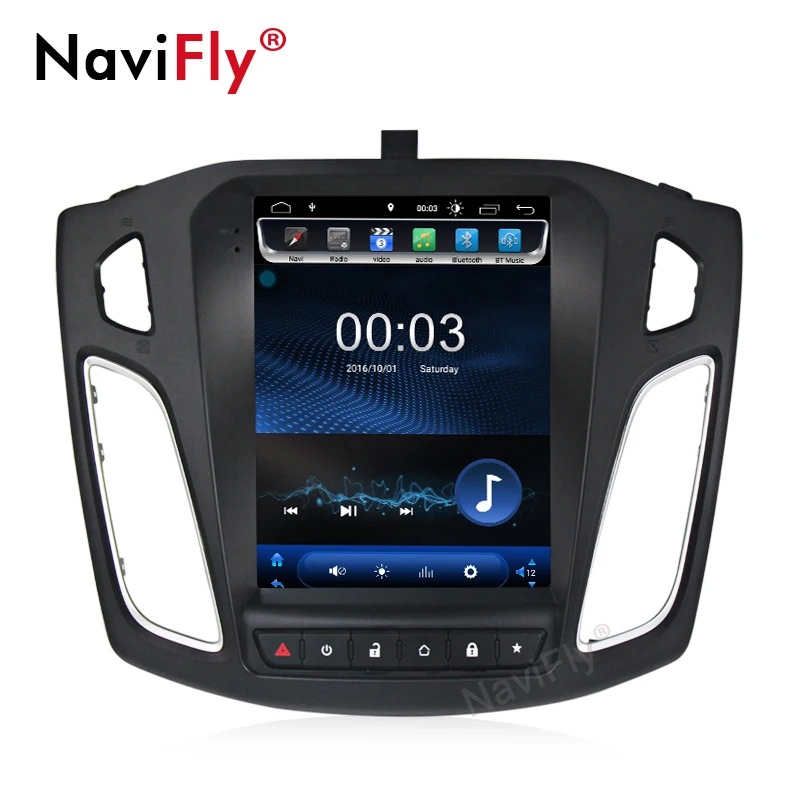 Navifly Tesla Android8.1 Автомобильный gps multmiedia плеер для Ford Focus 2012 2017 поддержка RDS DVR вид