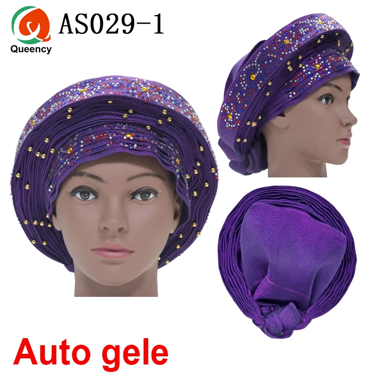 Aso Ebi Queency Африканский Авто геле уже связаны Aso OKE Headtie 1 шт./упак. доступны 24 цвета DHL AS029