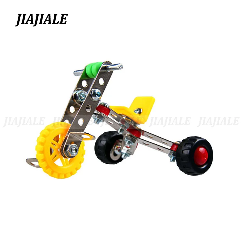 JIAJIALE Metal Model Building Kits Puzzle Children Bicycle Enlighten Education Assemblage DIY Toys VS 3d metal model kit