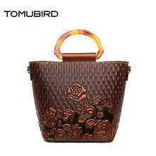 TOMUBIRD новые женские сумки известного бренда роскошные сумки из натуральной кожи сумка на плечо модное тиснение из коровьей кожи сумка