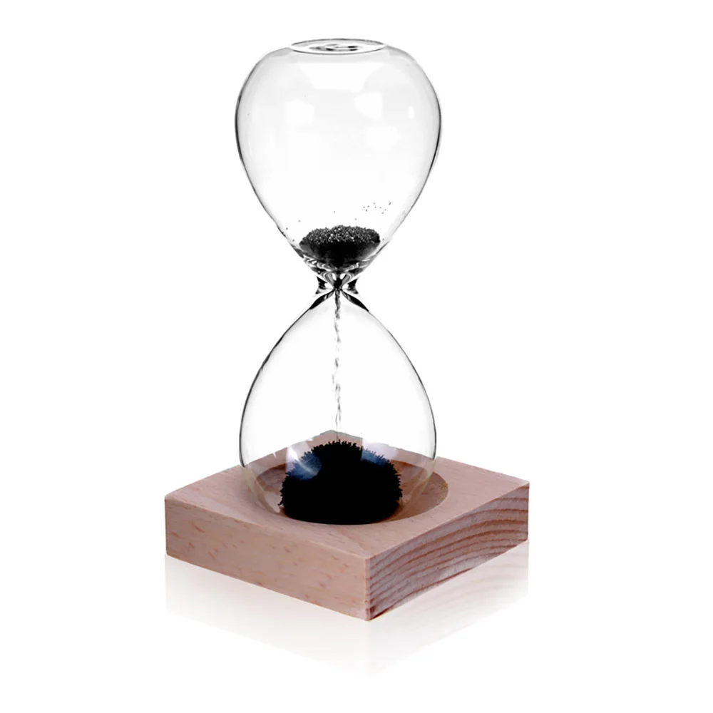 Снятие Стресса магнитное часовое стекло с деревянной основой-лучший подарок Awa стекло ручной выдув таймер часы магнит магнитное часовое стекло