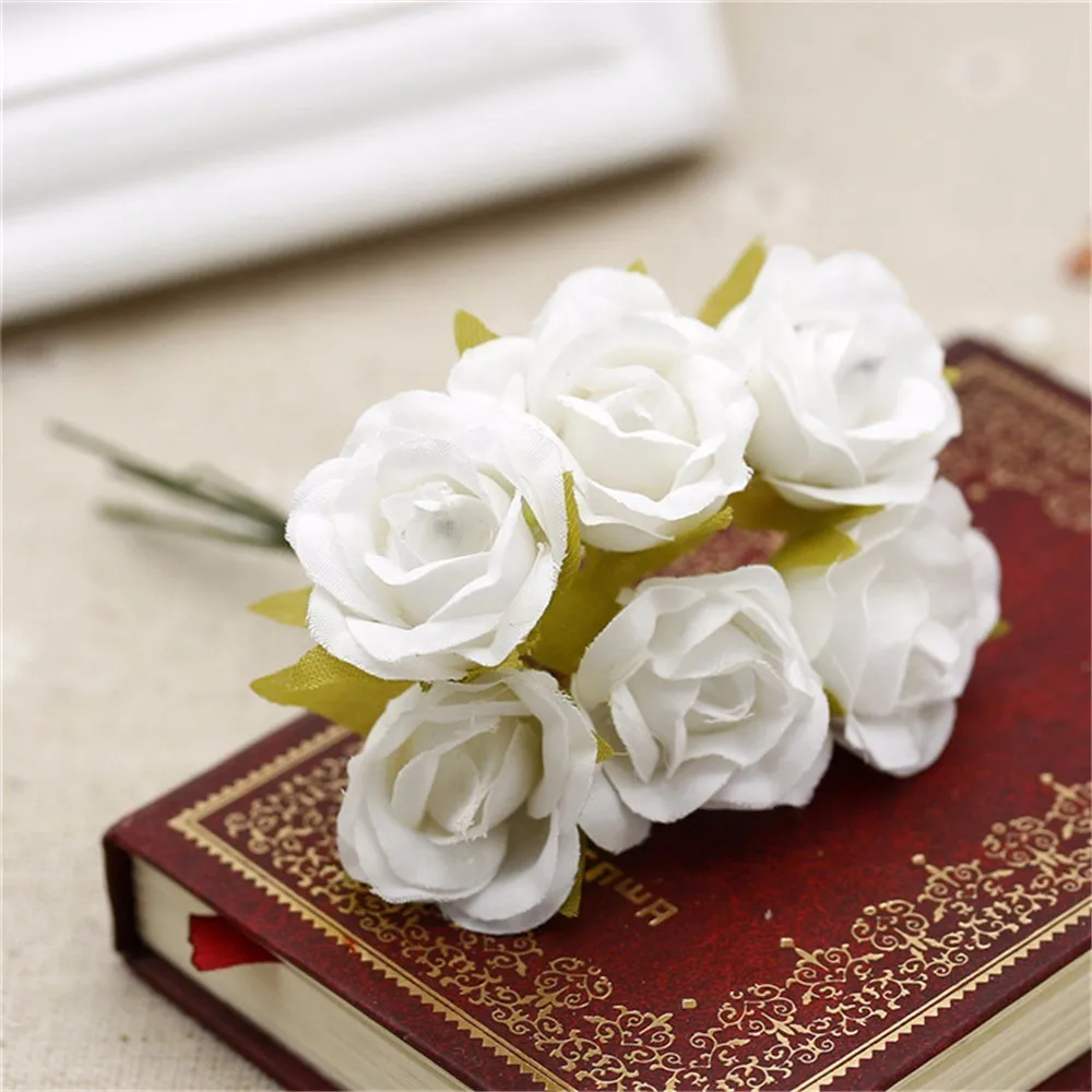 60 Pcs Lot 2 Cm Gradient Silk Mini Rose Bouquet Artificial Flower Decoration For Wedding Diy Decoration Cap Wedding Flowers Artificial Flowers Decoration Flower Decorationmini Rose Aliexpress