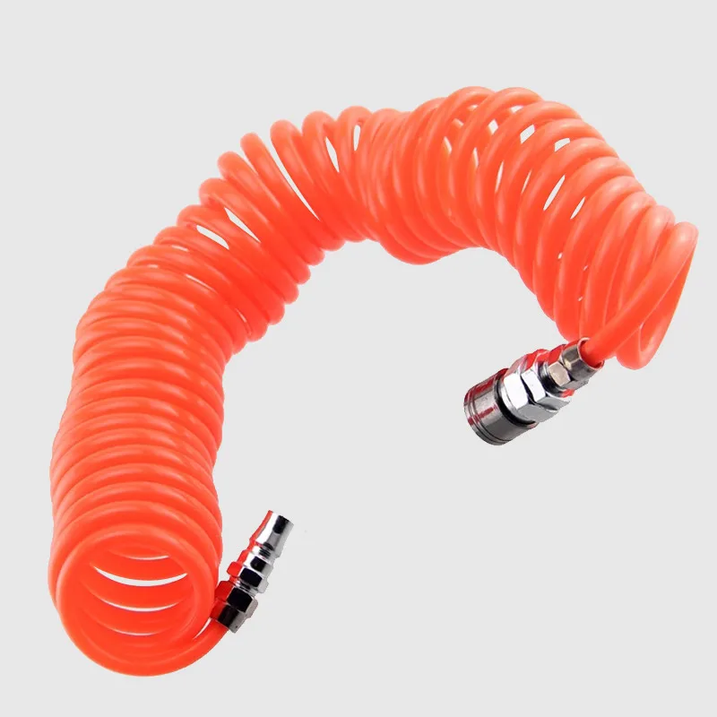 pneumatic spring pipe PU air hose high pressure with quick couple 15M 8X5mm color random to ship | Инструменты