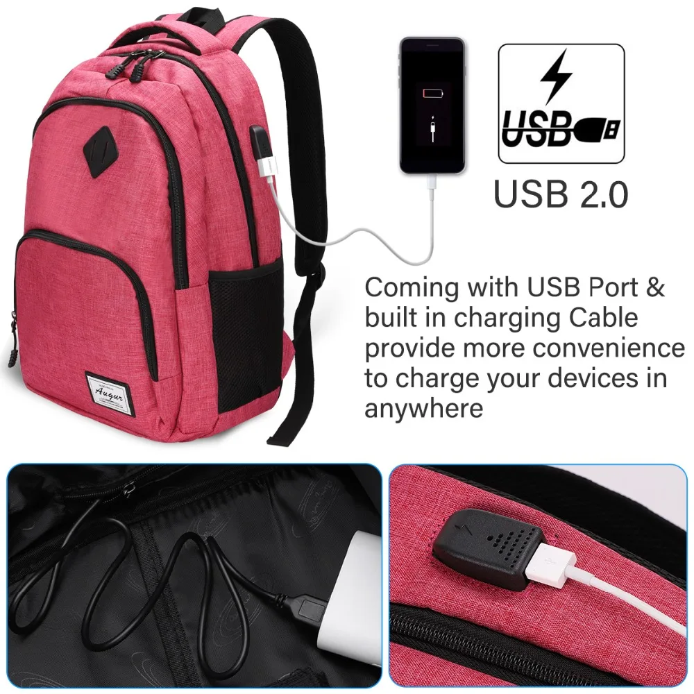 Unisex School Bag Multifunction USB charging Men 15inch Laptop Backpacks For Teenager Fashion Men and Women Travel backpack (4)