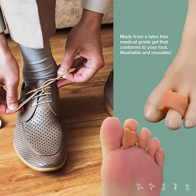 

1 Pcs Silicone Toe Separator Toe Correction Divider for Bunion Overlapping Toes