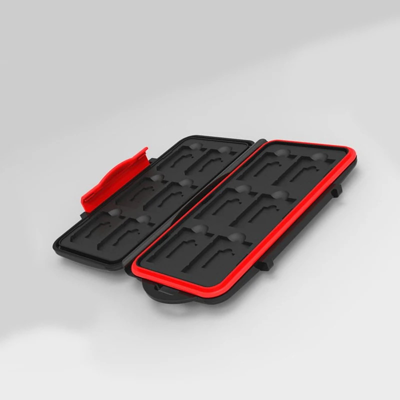 Водонепроницаемый чехол для карт памяти большая переноска 24 SD карты памяти TF защитная коробка чехол держатель черный+ красный анти-шок