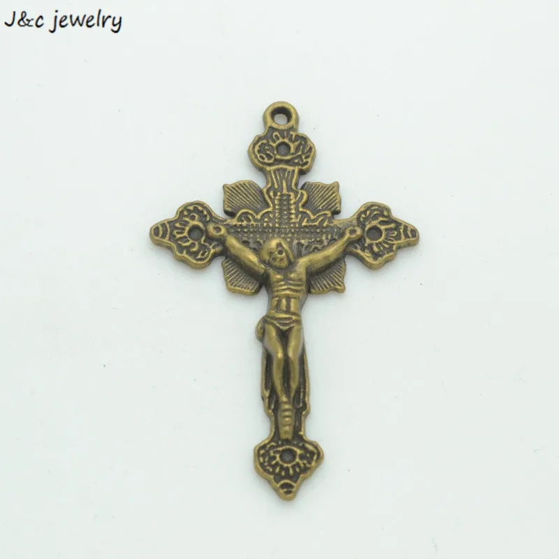 

Wholesale 5pcs antique bronze plated Crosses charms DIY Jewelry Making 48*31mm 3536B