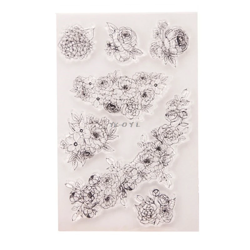 

Flower Vine Silicone Clear Seal Stamp DIY Scrapbooking Embossing Photo Album Decorative Paper Card Craft Art Handmade Gift