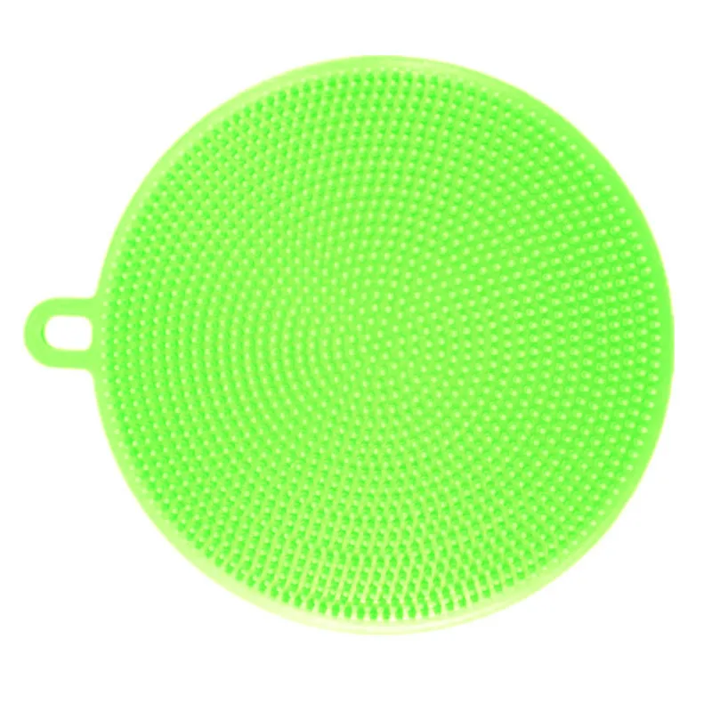 Многофункциональная силиконовая щетка для мытья посуды, силиконовая губка для мытья посуды, кухонный горшок, средство для мытья посуды 5 - Цвет: Зеленый