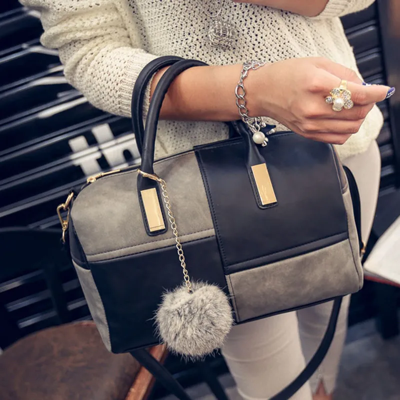 New Casual Fashion Women Handbag Pu Leather 2017 Small Patchwork Pillow Women Shoulder Bag Evening Clutch Ladies Party Purse