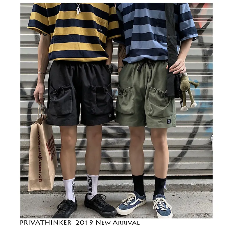 Privathinker летние уличные мешковатые шорты хлопок 2019 мужские Harajuku большие карманы