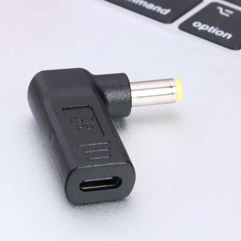 90 градусов USB 3 1 C тип c автобус до 5 5*2 мм DC источник питания вилка конвертер с PD
